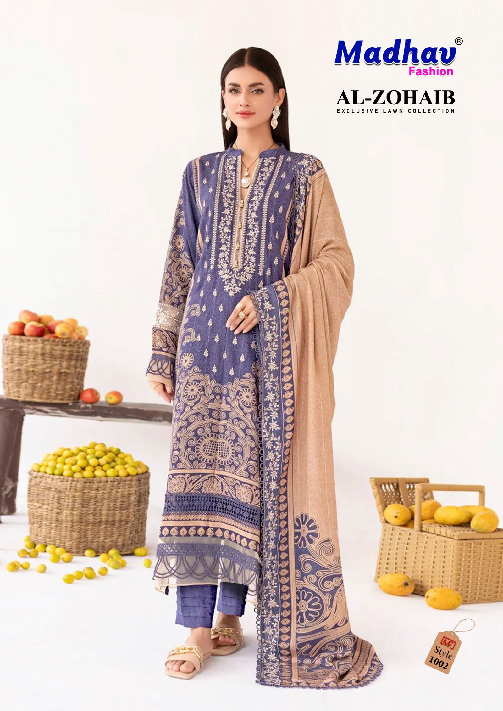 Al Zohaib Vol 1 By Madhav Printed Lawn Cotton Dress Material Wholesale Price In Surat
